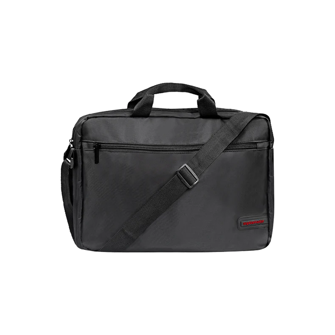 Promate Lightweight Messenger Bag with Front Storage Zipper for Laptops up to 15.6 - Black in Qatar Promate Lightweight Messenger Bag with Front Storage Zipper for Laptops up to 15.6 - Black in Qatar